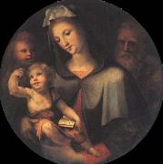 Domenico Beccafumi The Holy Family with Young Saint John around oil on canvas